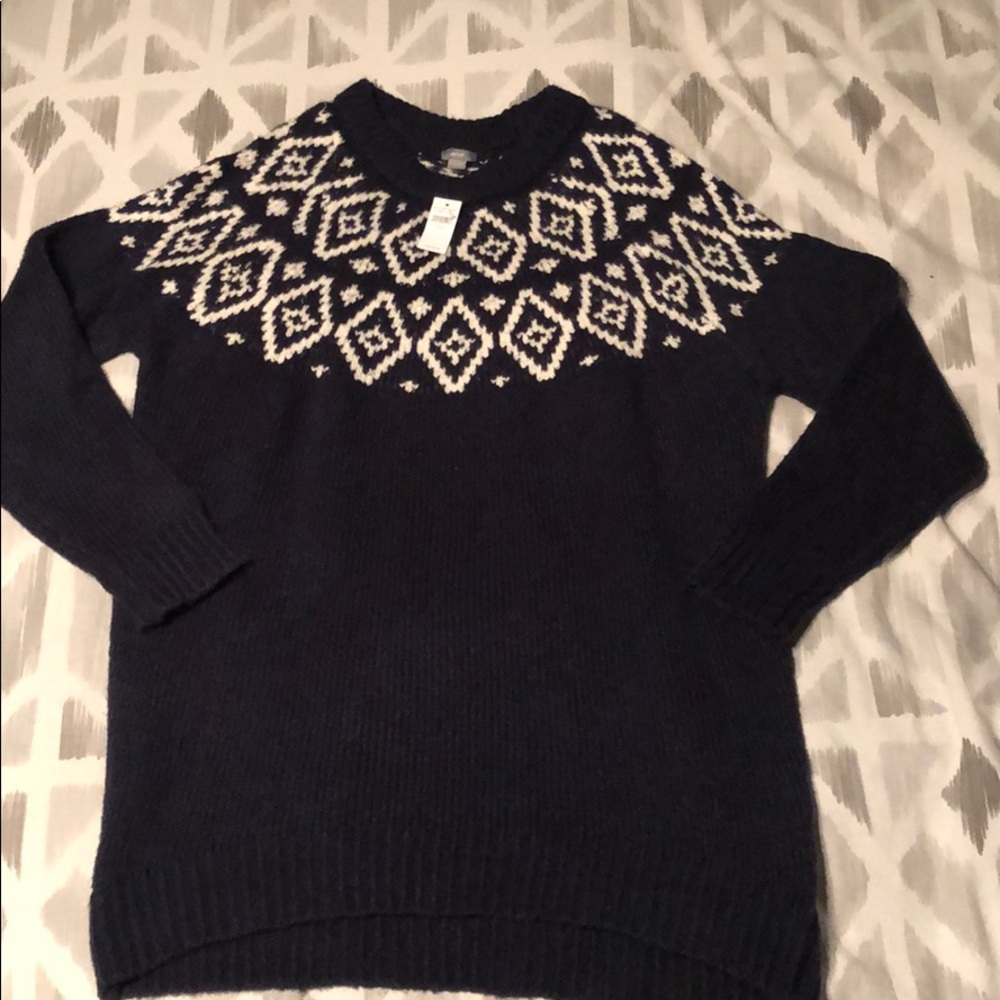 NWT aerie navy fairisle sweater